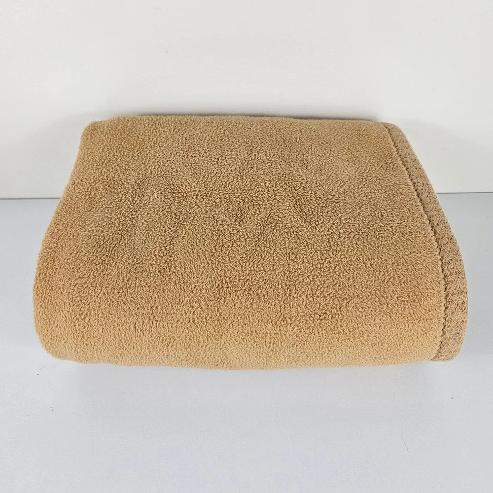 Peacock Alley 100% Egyptian Cotton All Seasons Throw Blanket Camel 51